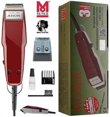 MOSER 1400 MINI TOSATRICE TAGLIACAPELLI TRIMMER PROFESSIONALE RASOIO ELETTRICO Foto 1 de 4