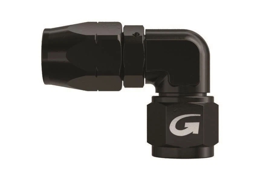 Goodridge 200 Series Fast Flow Forged Fitting AN08 AN-08 90 Degree in Black - Image 1 of 1