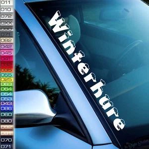 Winterhure Autoaufkleber Winterauto Tüv Sticker Scheibe Schnee Ski Fun W50 - Picture 1 of 2