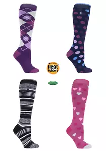 Heat Holders LONG LITE Thermal Winter Warm Socks UK 4-8 EUR 37-42 MAHONIA - Picture 1 of 8