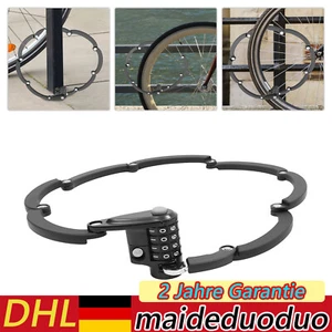 Candado de bicicleta plegable negro candado de bicicleta de 4 dígitos candado de bicicleta moderno - Imagen 1 de 23