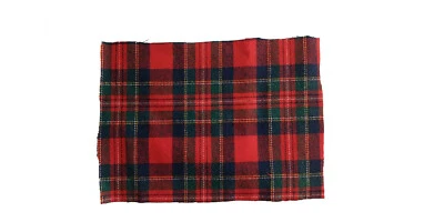 VTG Pendleton Red Blue Green Wool Plaid Fabric Tartan Remnants Crafts Accents - Image 1 of 2