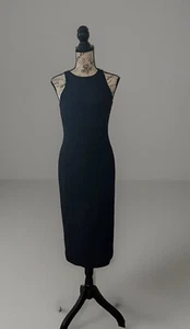 Max Mara Leisure Angola Sleeveless Midi Dress Black Size XS Shaping Classic - Picture 1 of 13