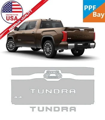 Película de protección de pintura precortada PPF para puerta trasera Toyota Tundra 2022-2025 Foto 1 de 4
