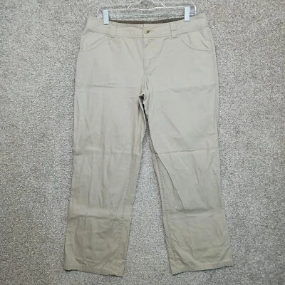 Pantalones Columbia Mujer 12 Beige Calce Regular Algodón Cintura Media Trabajo Informal Caqui Foto 1 de 4