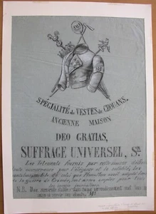 Spécialité Vestes de CHOUANS. Modèle Plon-Plon Guerre de Crimée.Peinture XIXè S. - Picture 1 of 2