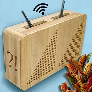 Routerschrank Planet Larik Router Box Wandschrank Holz Router verstecken - Bild 1 von 7