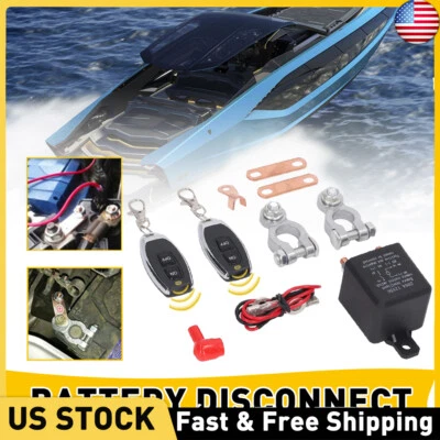Car Battery Disconnect Cut Off Isolator Master Switch W/ Wireless Remote Control - Image 1 of 4