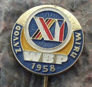 1958 WBP 11. Internationales Fahrrad Radrennen Prag Tour Radfahren Pin Anstecker - Bild 1 von 3