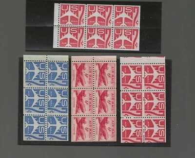 4 airmail booklet panes (C39a, C51b, C60a, C60a (efo) ) MNH - Image 1 of 3
