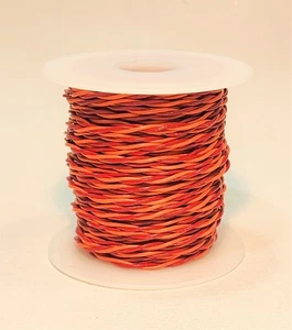 22 AWG UL1007 UL1569 Cable de conexión Par Torcido ROJO Y NARANJA ~ Carretes de 100 pies - Imagen 1 de 1