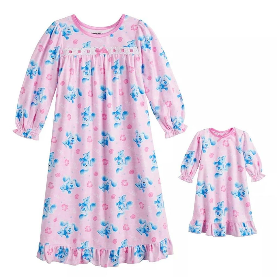 Toddler Girls Blue's Clues & You Nightgown & Matching Doll Gown 3T NWT Pink - Image 1 of 1