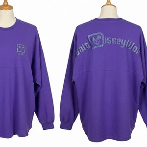 Camiseta deportiva Disney Parks Spirit XS Y2K iridiscente hinchada púrpura poción camiseta de gran tamaño - Imagen 1 de 11