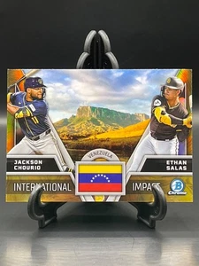 2024 Bowman Chrome #II-4 Jackson Chourio + Ethan Salas Venezuela Int'l Insert - Picture 1 of 2