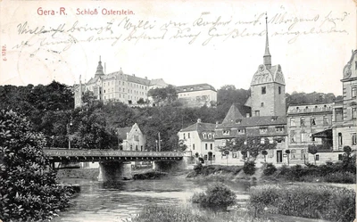 Gera-R. Château Osterstein carte postale 1909 - Photo 1/2