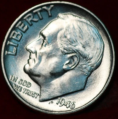 Uncirculated 1946 Philadelphia Mint Silver Roosevelt Dime - Image 1 of 2