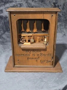 Vintage handgefertigtes Holz Metzgerei Diorama sechzehn Unzen ist ein schnelles Pfund - Bild 1 von 7