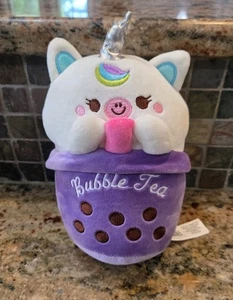 Nanco Purple Bubble Tea Boba Cup Stuffed Animal Unicorn Plushie Kawaii Cute - Picture 1 of 7