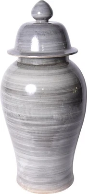 Jarro de porcelana cinza ferro feito à mão, decoração elegante - Imagem 1 de 2