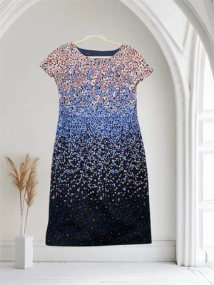 Vestido Vaina Floral Talbots Ombré Para Mujer Talla 6 Algodón Elastizado Vacaciones $169 Foto 1 de 4