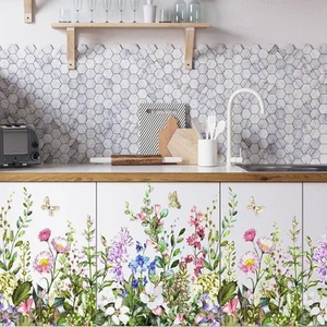 Plant Flower Wall Stickers Home Self-Adhesive Decals Wall Window Floral Stickers - Picture 1 of 8