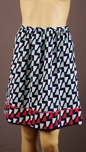 Tommy Hilfiger Rock Strand Glas Druck Knielänge eine Linie Größe 12 - Bild 1 von 6