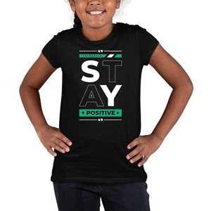 Jugend Kurzarm Grafik T-Shirt - Stay Positive - Bild 1 von 24