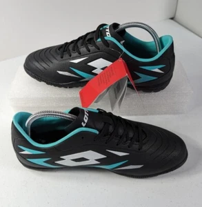 Men's Lotto Solista 700 VI Turf TF Soccer Cleats Size 8 Black / Mint 218134 9fe - Imagen 1 de 8