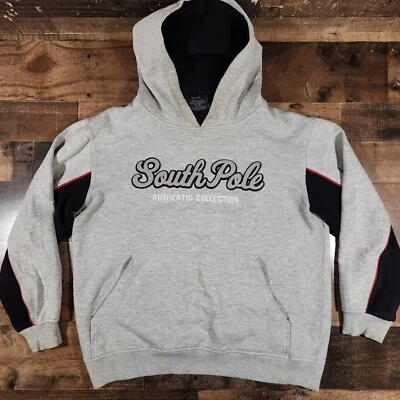 Sudadera con capucha Southpole vintage para mujer XL gris Y2K grunge deletreada Foto 1 de 4