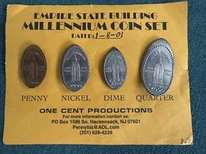 Único Raro EMPIRE STATE BUILDING NYC Penny Alargado Prensado Aplastado 2000 #869U - Imagen 1 de 9
