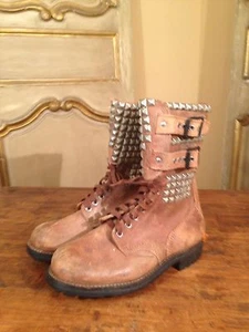 WWII Vietnam Military Steampunk Boots Ranger Scout Paratrooper Boots Mens 7 - Picture 1 of 10