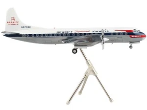 Lockheed L-188 Electra Commercial Aircraft "Braniff International Airways" White - Picture 1 of 2
