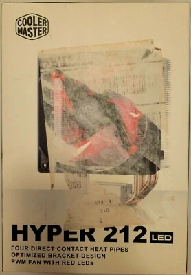 Cooler Master Hyper 212 LED Turbo RED CPU Air Cooler 120mm PWM Fan 4-Copper Pipe - Image 1 of 4