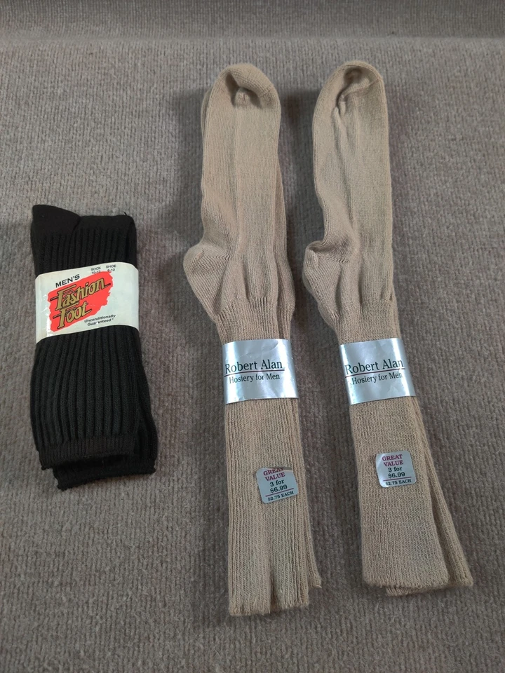 Lote de 3 Medias Robert Alan De Colección Para Hombre y Moda Calcetines para Pie 10-13 Negro Marrón Foto 1 de 4