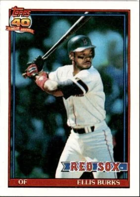 1991 Topps Ellis Burks Boston Red Sox #70 - Image 1 of 2