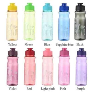 New Design Portable Clear Plastic Travel Cup Sports Drinking Water Bottle (SET 4 - Picture 1 of 2
