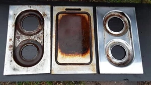 Vintage Wedgewood 40 Inch Stove Chrome Burner Covers & Griddle for restoration  - Picture 1 of 5