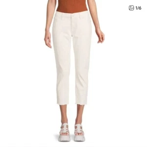 FRAME Le Garcon Crop Cream Ivory Jeans Size 26 Au Natural Grind MSRP $248 - Picture 1 of 9
