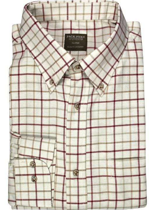 Jack Pyke Countryman Shirt Checked Shirt - Burgundy Check - Image 1 of 1