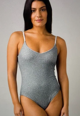 prAna JESS REVERSIBLE One Piece Small Women's Bathing Suit Dots Stripes Beach - Image 1 of 4