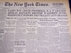 1941 23 MAI NEW YORK TIMES - NAZIS WIN CRETE FOOTHOLD, R.A. F. LEAVES - NT 1076