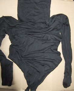 Boohoo.com Play suit All in one black high neck long sleeve UK size 4
