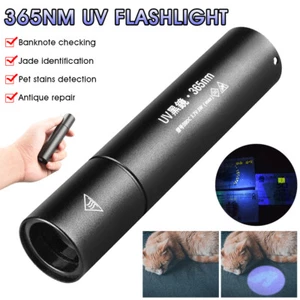 365nm UV Flashlight Black Light Pet Urine Stains Bed Bug Detector Rechargeable - Picture 1 of 12
