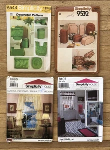 Konvolut 4 Vintage 70er 80er Jahre Simplicity Home Decor Schnittmuster UNGESCHNITTEN - Bild 1 von 13