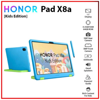 (Wi-Fi) HONOR Pad X8a 4GB+64GB KIDS EDITION Octa Core Android PC Tablet (New) - Image 1 of 4