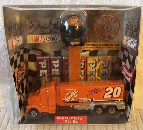 NASCAR Tony Steward #20 Helmet & Home Depot Truck Collectors PEZ Gift Pack NEW Cover
