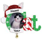 Spersonalizowana rama dla kota Boże Narodzenie Wisząca ozdoba choinkowa PREZENT ŚWIĄTECZNY
