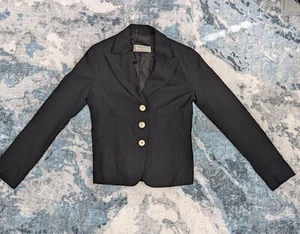 Max Mara Damen Nadelstreifen Schurwolle Blazer, Größe 6 - klassische & maßgeschneiderte Passform - Bild 1 von 11