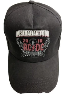 ACDC ⚡️Australian Tour 2010 Black Ice Official Cap🔥Brand New Collection Item - Picture 1 of 11