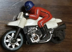 1981 Schaper 31/2" Stomper SSC Super Cycle Daredevil Motorrad rot weiß. Vintage - Bild 1 von 4